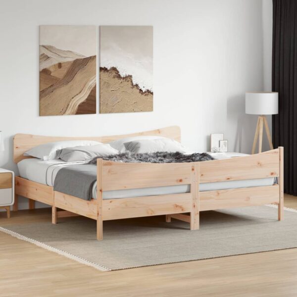 Bedframe zonder matras massief grenenhout 180x200 cm