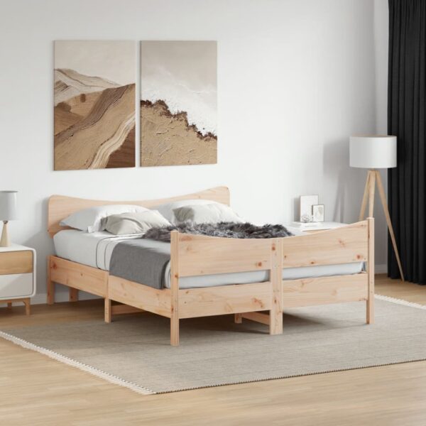 Bedframe zonder matras massief grenenhout 140x200 cm