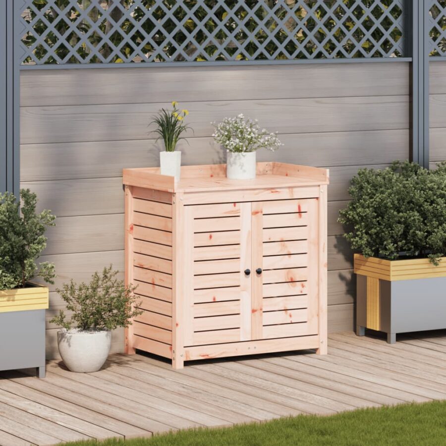 Oppottafel met schappen 82,5x50x86,5 cm massief douglashout - Afbeelding 3
