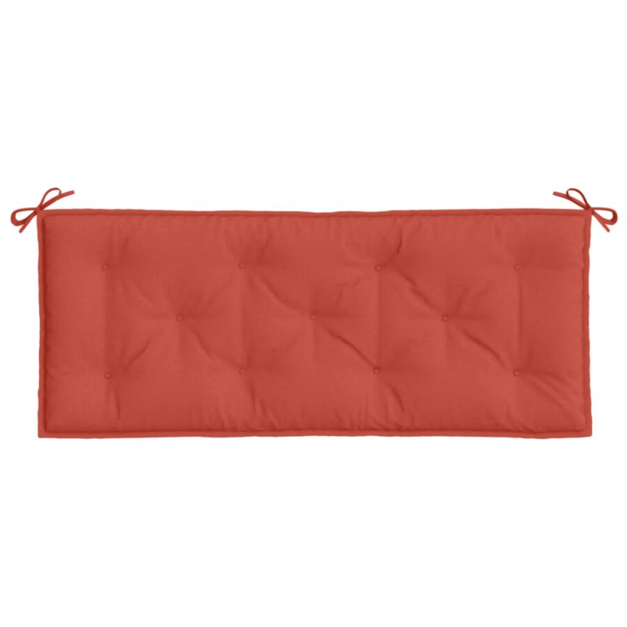 Tuinbankkussen 120x50x7 cm stof gemêleerd rood - Afbeelding 4
