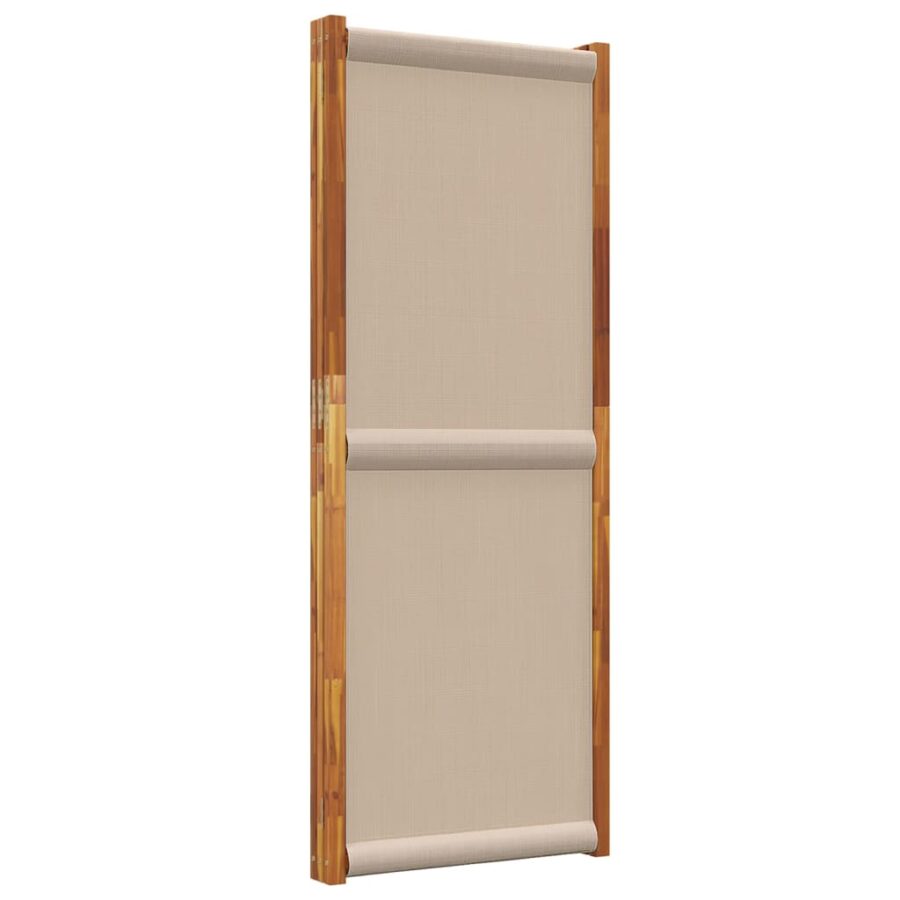 Kamerscherm met 3 panelen 210x180 cm taupe - Afbeelding 5