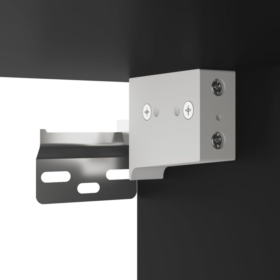 6-delige Tv-wandmeubelset met LED bewerkt hout zwart - Afbeelding 11