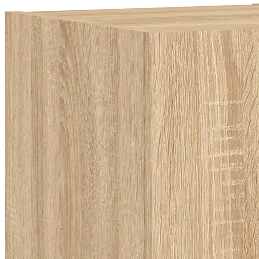 6-delige Tv-wandmeubelset met LED bewerkt hout sonoma eiken - Afbeelding 10