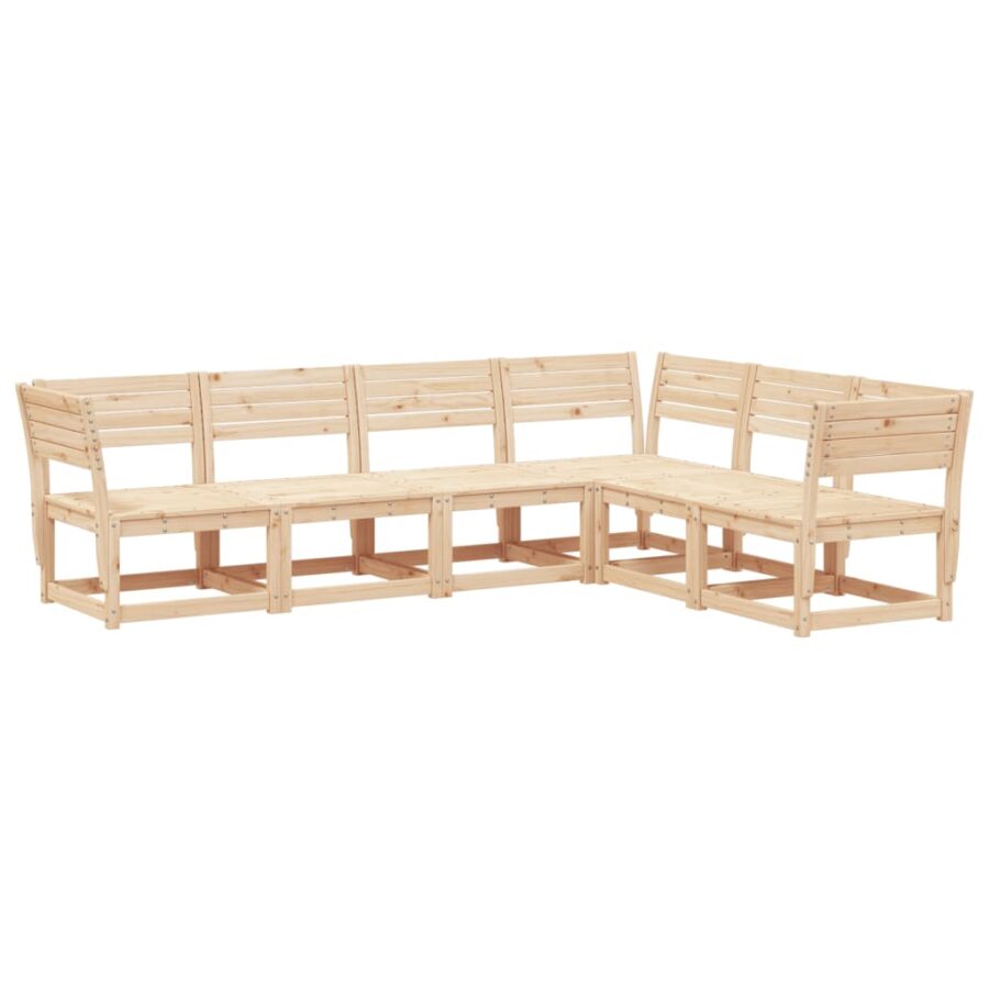 6-delige Loungeset massief grenenhout - Afbeelding 2