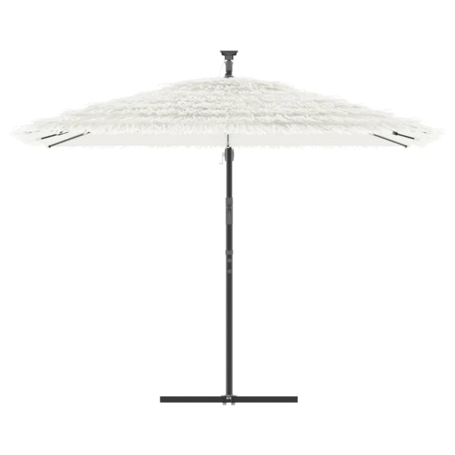 Parasol met stalen paal 290x290x238 cm wit - Afbeelding 3