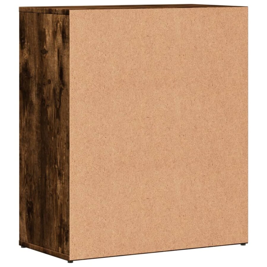 Dressoir 60x31x70 cm bewerkt hout gerookt eikenkleurig - Afbeelding 7