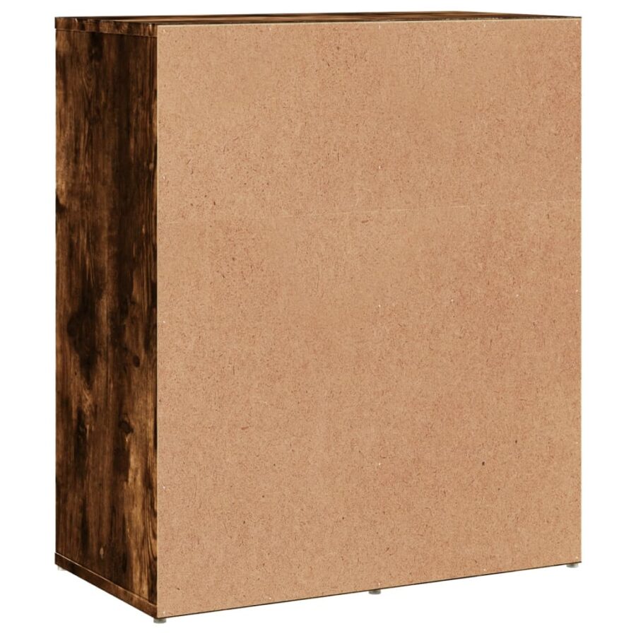 Dressoir 60x31x70 cm bewerkt hout gerookt eikenkleurig - Afbeelding 7