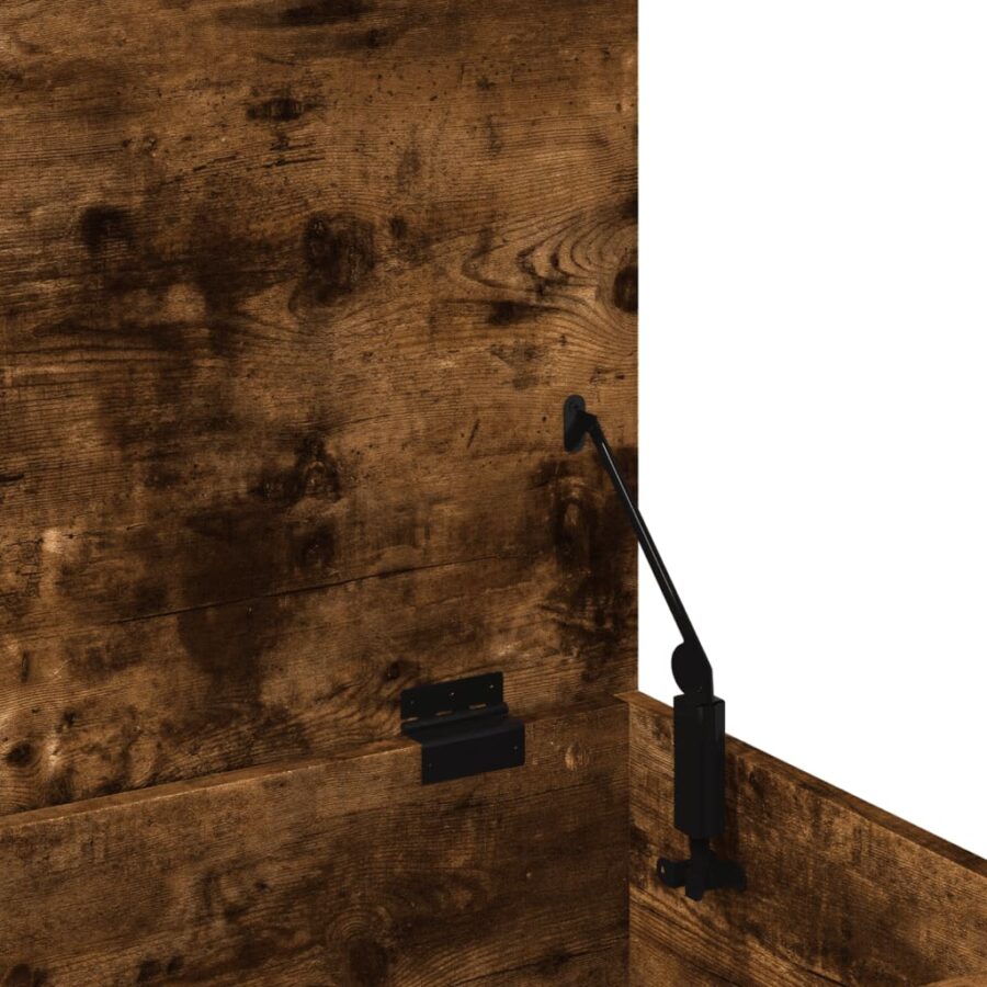 Opbergbox 100x42x46 cm bewerkt hout gerookt eikenkleurig - Afbeelding 9