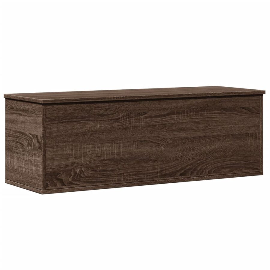 Opbergbox 102x35x35 cm bewerkt hout bruin eikenkleur - Afbeelding 2