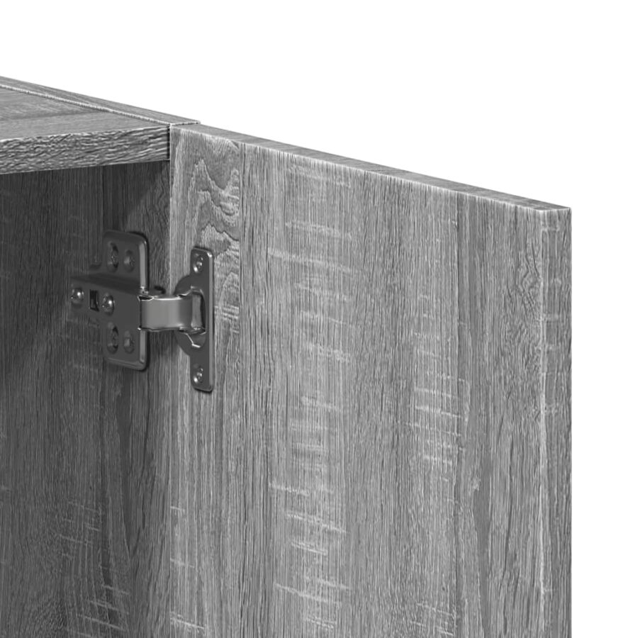 Archiefkast 60x32x77,5 cm bewerkt hout grijs sonoma eiken - Afbeelding 8