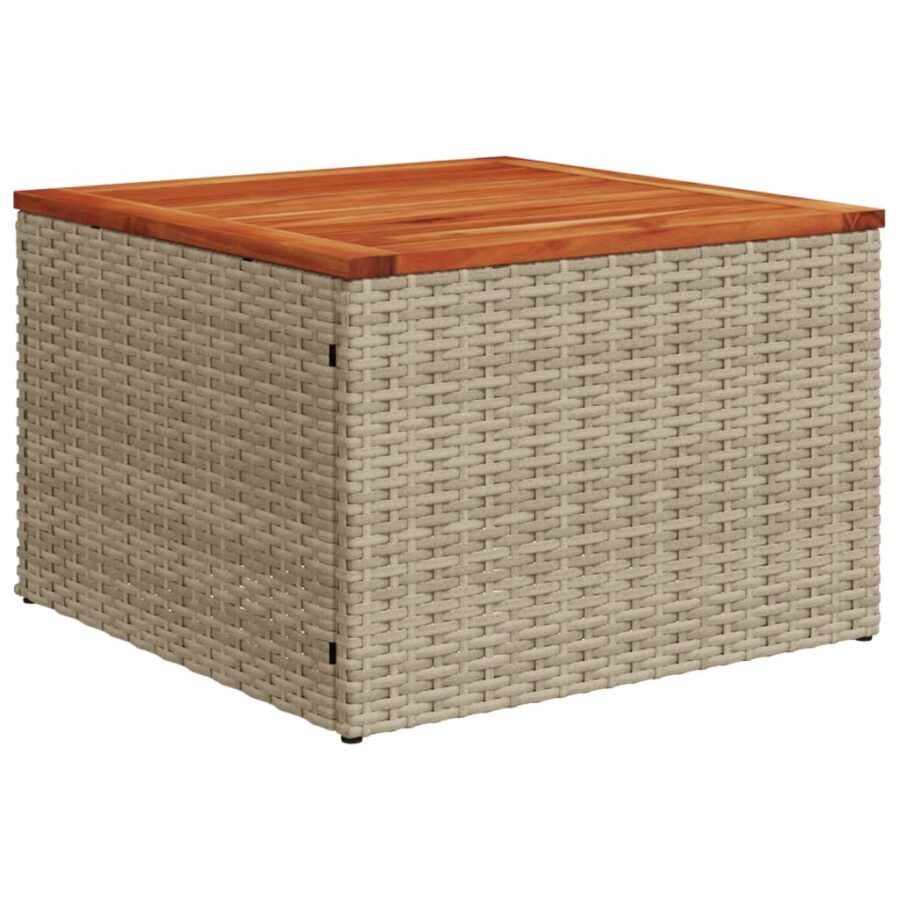 14-delige Loungeset met kussens poly rattan beige - Afbeelding 5