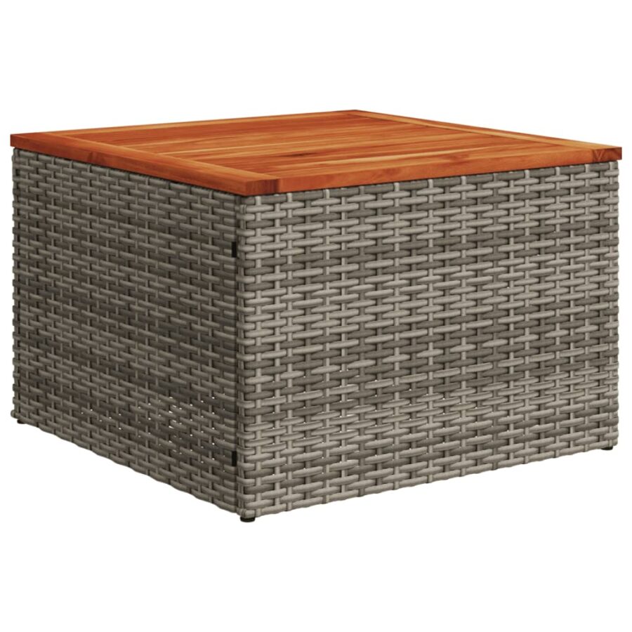 6-delige Loungeset met kussens poly rattan grijs - Afbeelding 5