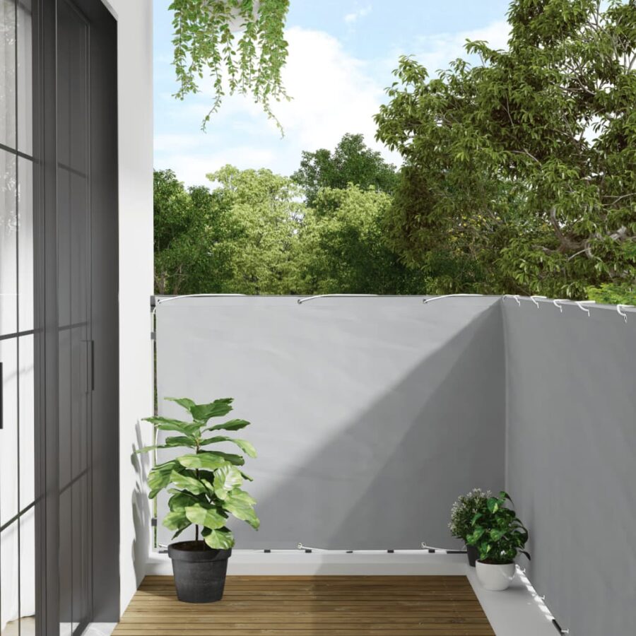 Balkonscherm 600x120 cm PVC grijs