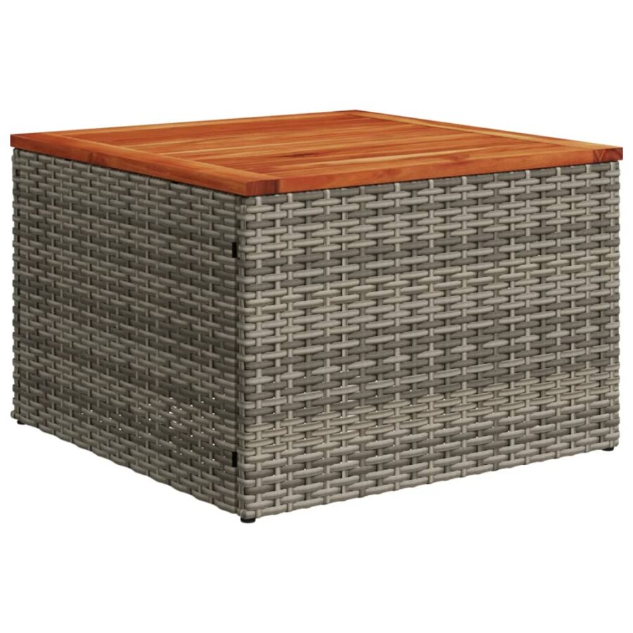 11-delige Loungeset met kussens poly rattan grijs - Afbeelding 5