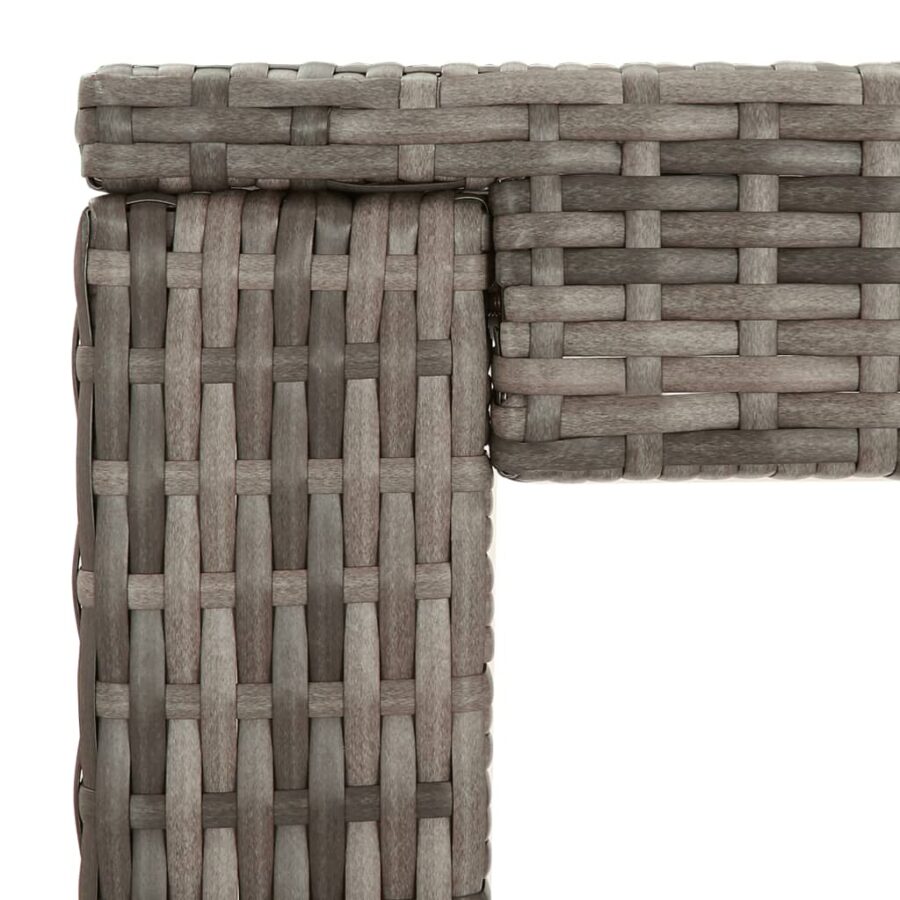 5-delige Tuinbarset met kussens poly rattan grijs - Afbeelding 7