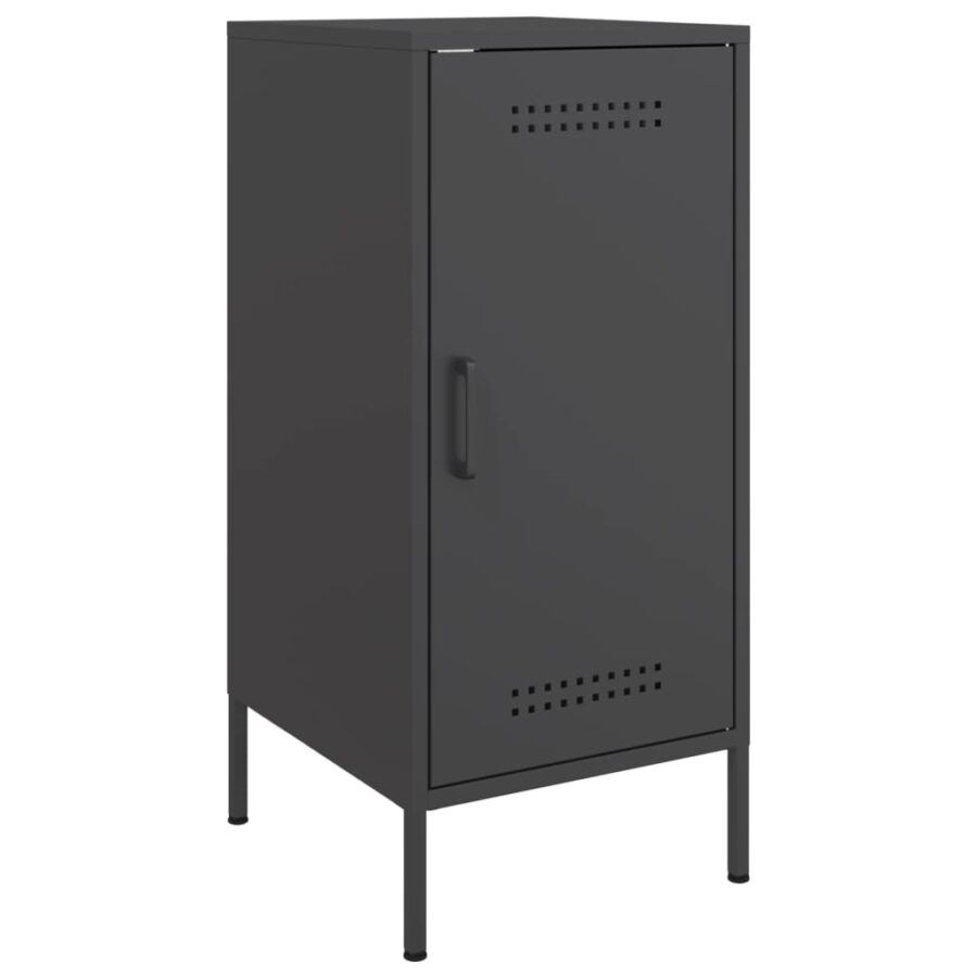 Dressoir 36x39x79 cm staal zwart - Afbeelding 2