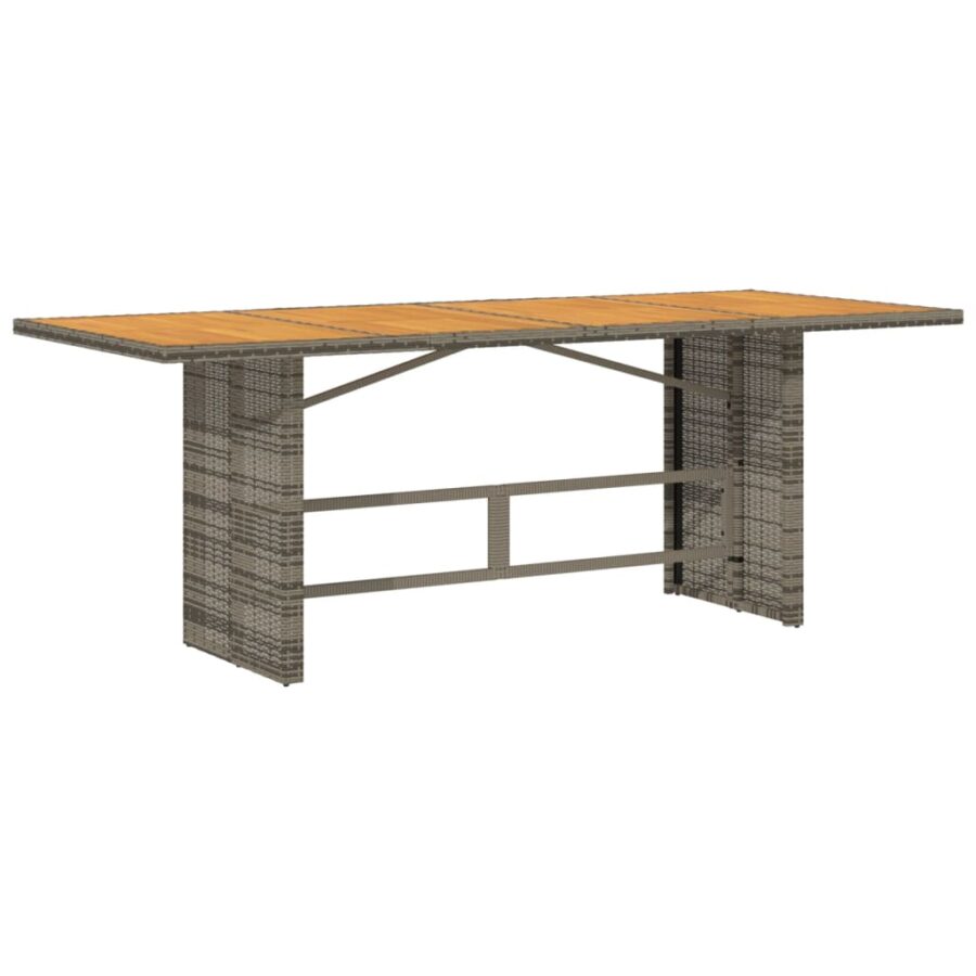 9-delige Tuinset met kussens poly rattan grijs - Afbeelding 4