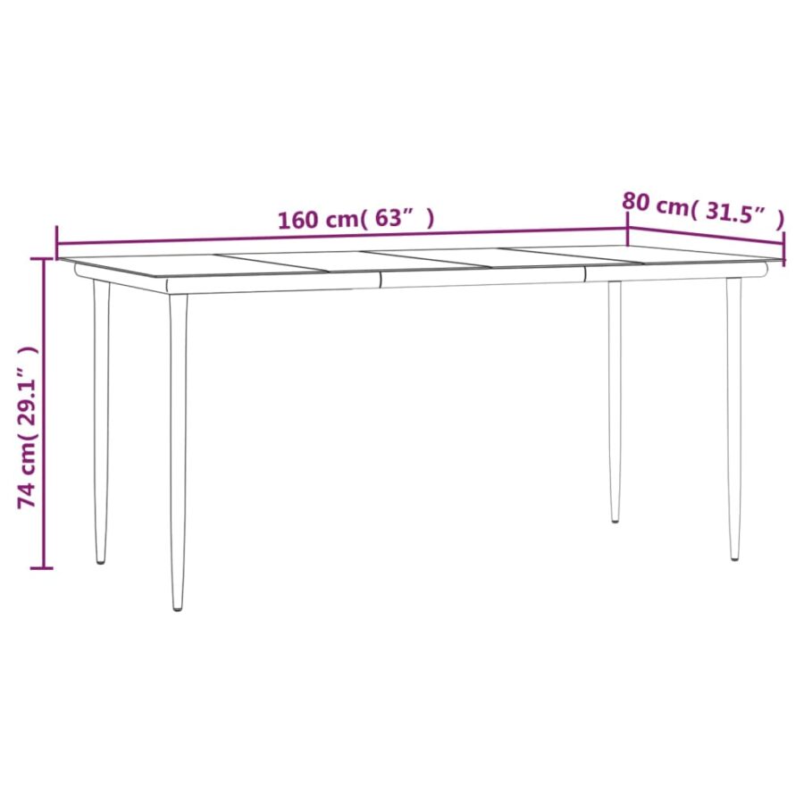 5-delige Tuinset met kussens poly rattan zwart - Afbeelding 11
