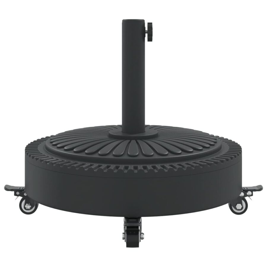 Parasolvoet met wielen voor stok van Ø38 / 48 mm 27 kg rond - Afbeelding 5
