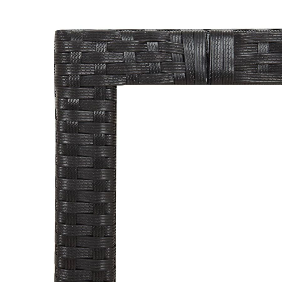 9-delige Tuinset poly rattan zwart - Afbeelding 7