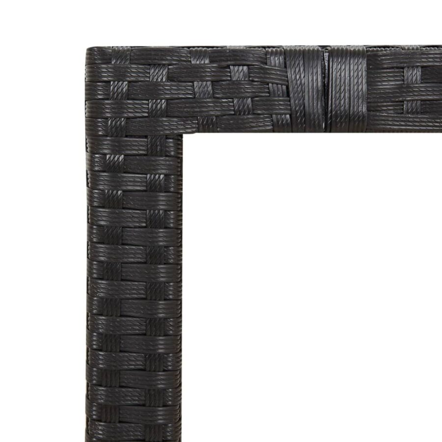 9-delige Tuinset poly rattan zwart - Afbeelding 4