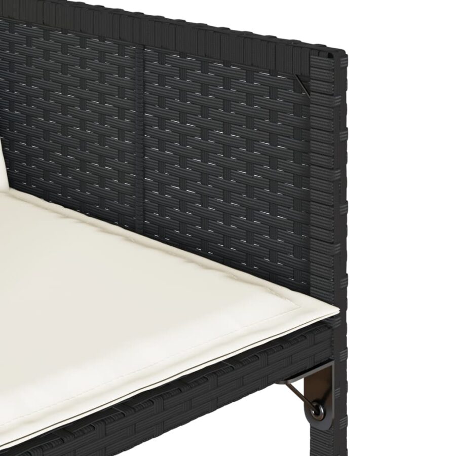 9-delige Tuinset poly rattan zwart - Afbeelding 7