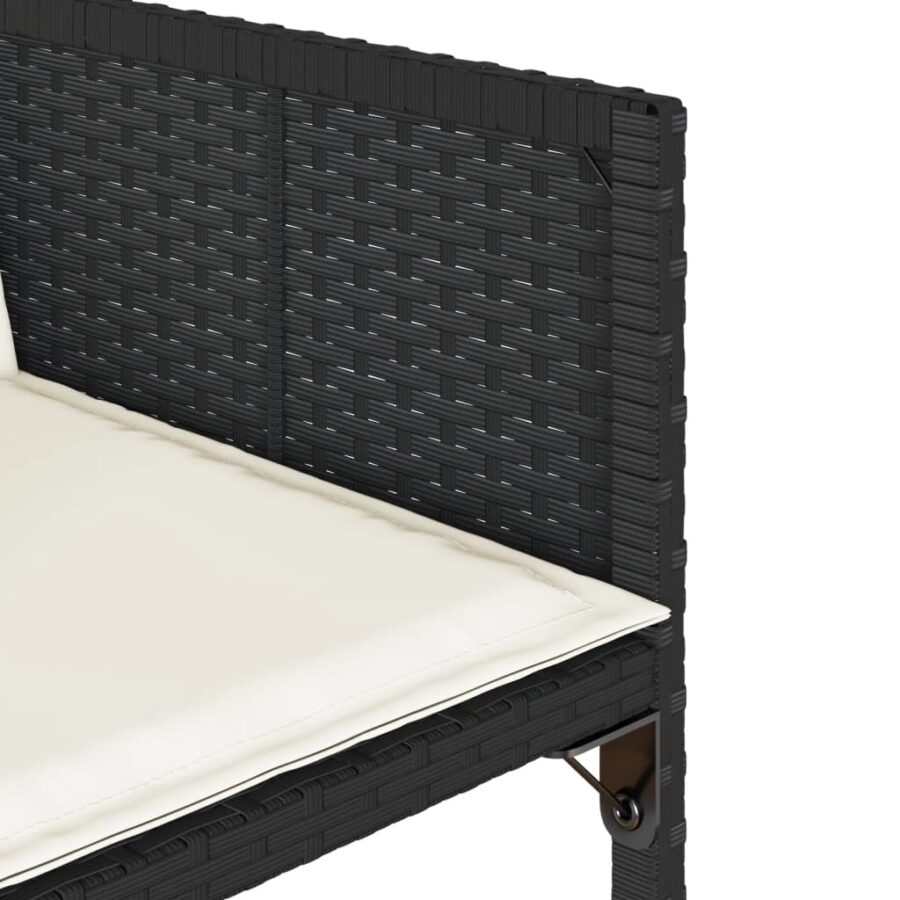 9-delige Tuinset poly rattan zwart - Afbeelding 9