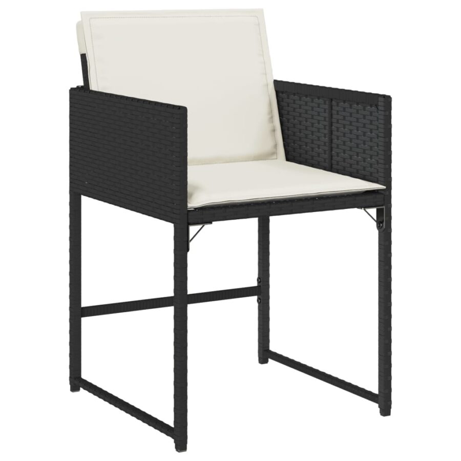9-delige Tuinset poly rattan zwart - Afbeelding 3
