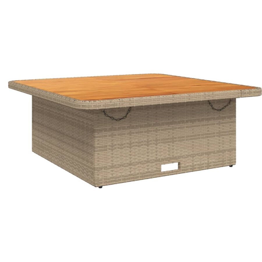 5-delige Tuinset met kussens poly rattan beige - Afbeelding 3