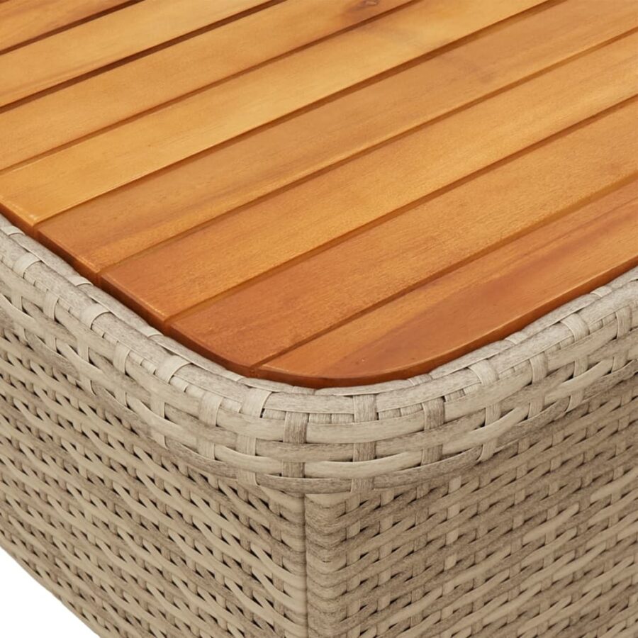 3-delige Tuinset met kussens poly rattan beige - Afbeelding 6