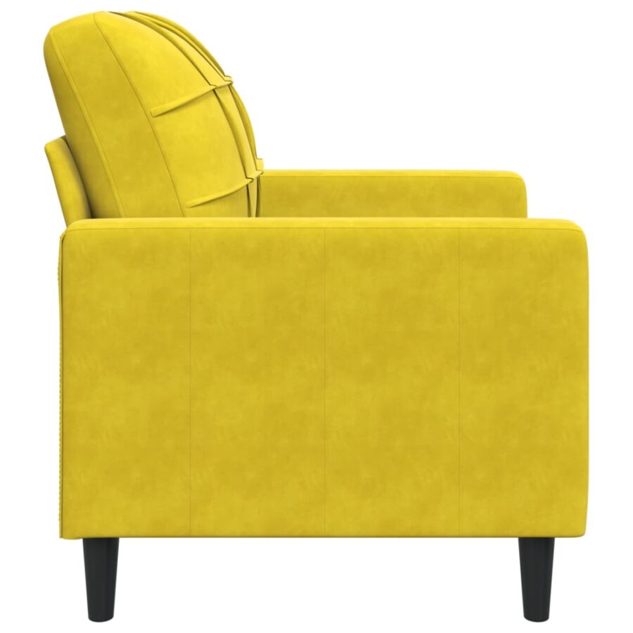 Fauteuil 60 cm fluweel geel - Afbeelding 5