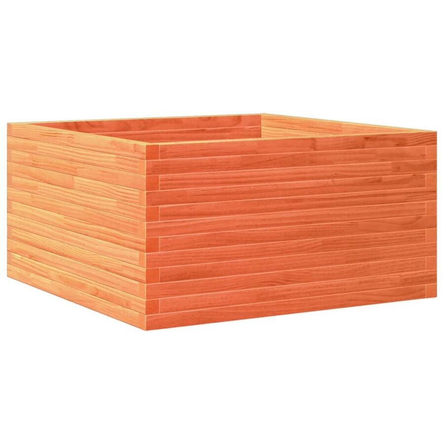 Plantenbak 90x90x46 cm massief grenenhout wasbruin - Afbeelding 7