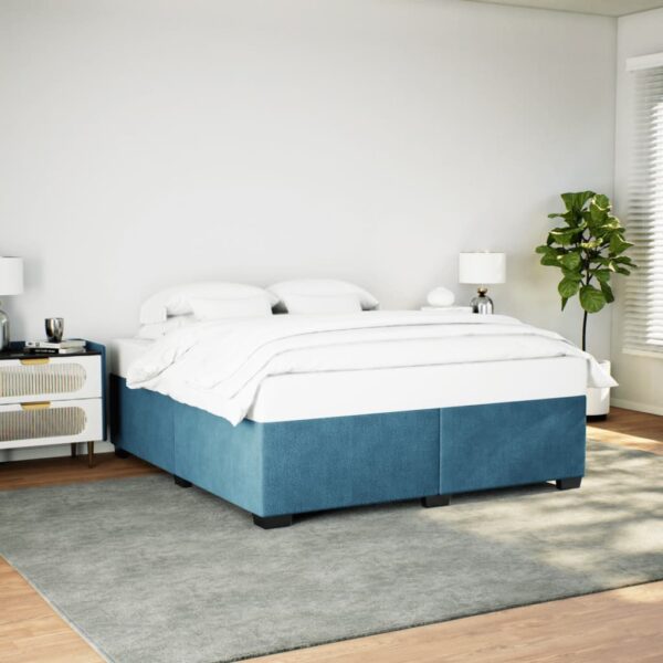Bedframe fluweel blauw 180x200 cm