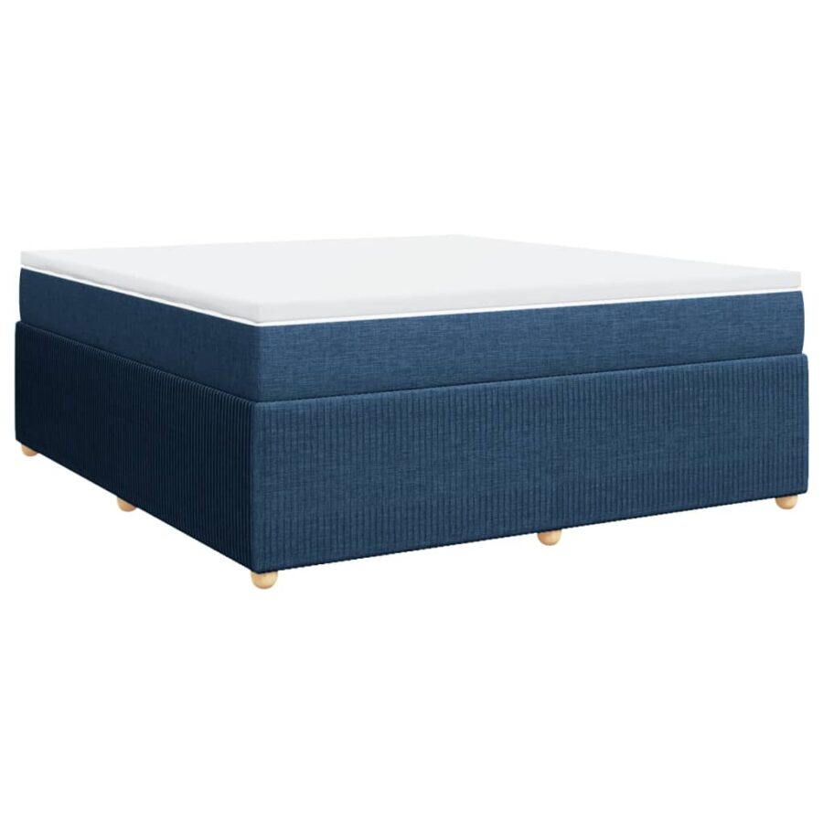 Boxspring met matras stof blauw 180x200 cm - Afbeelding 2