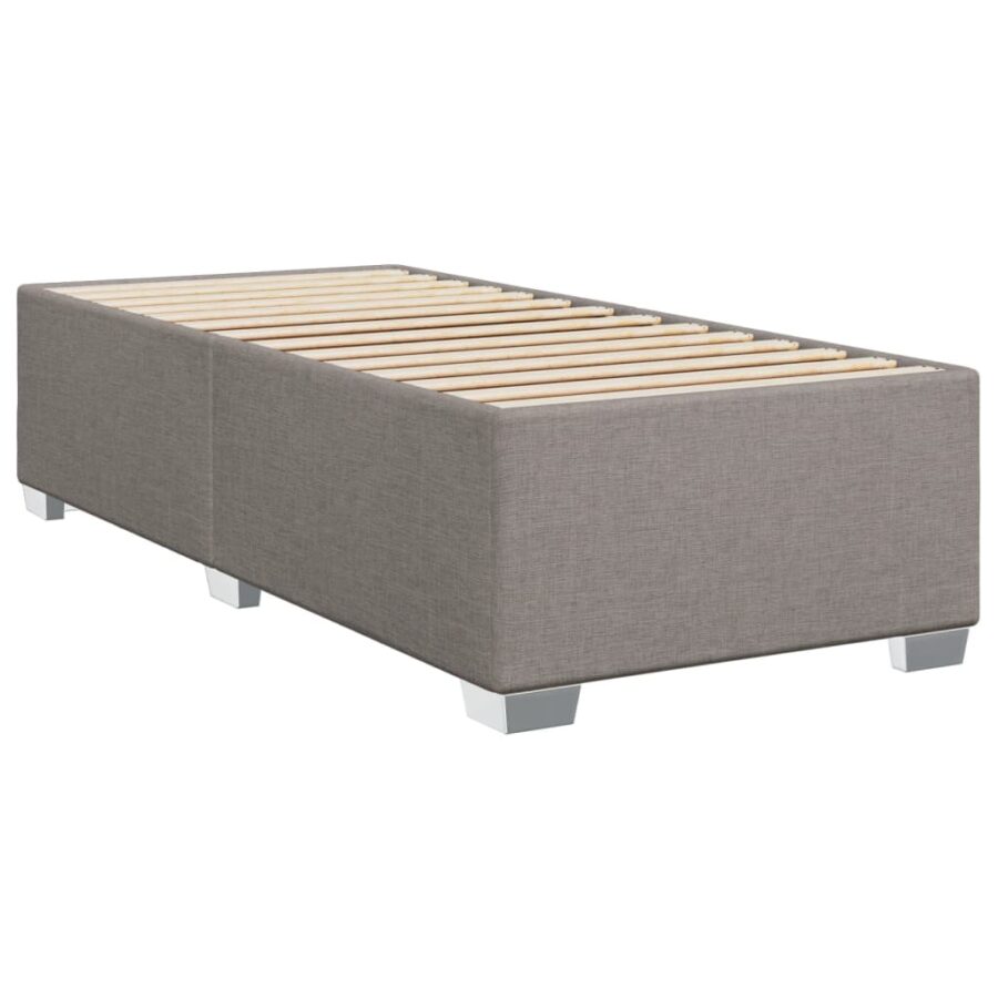 Boxspring met matras stof taupe 100x200 cm - Afbeelding 8