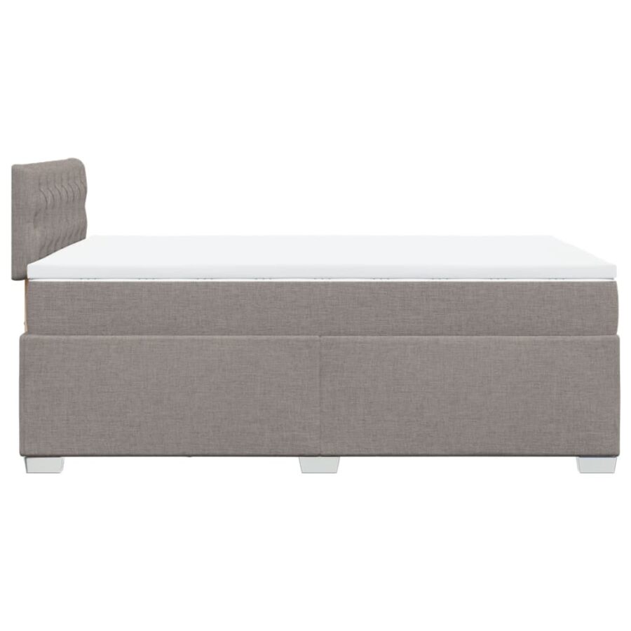 Boxspring met matras stof taupe 120x190 cm - Afbeelding 11
