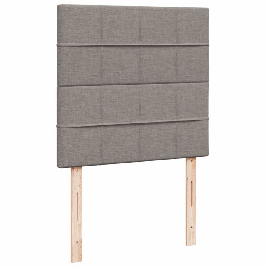 Boxspring met matras stof taupe 100x200 cm - Afbeelding 7