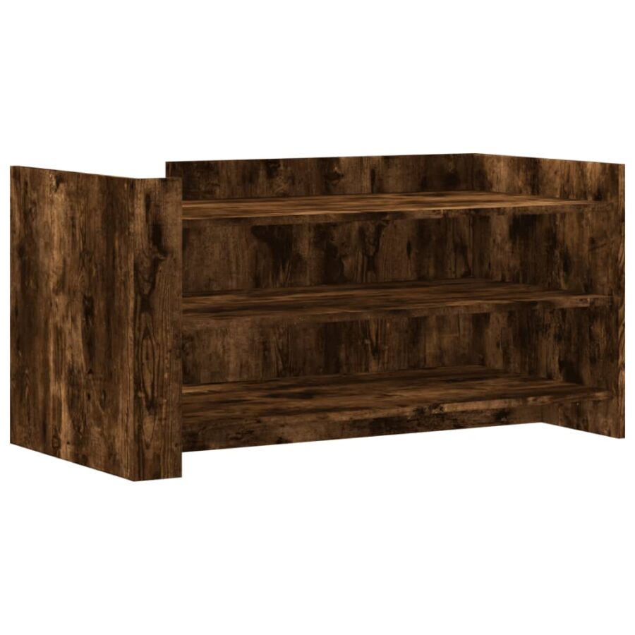 Salontafel 100x50x50 cm bewerkt hout gerookt eikenkleurig - Afbeelding 2