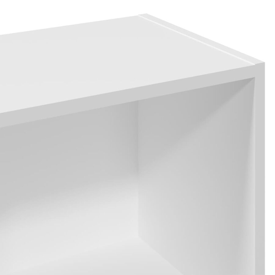 Boekenkast 57x28,5x141 cm bewerkt hout wit - Afbeelding 8
