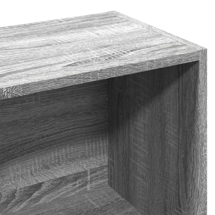 Boekenkast 57x28,5x141cm bewerkt hout grijs sonoma eikenkleurig - Afbeelding 8