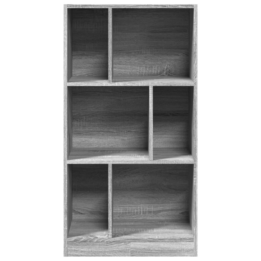 Boekenkast 57x28,5x107,5 cm bewerkt hout grijs sonoma eiken - Afbeelding 4