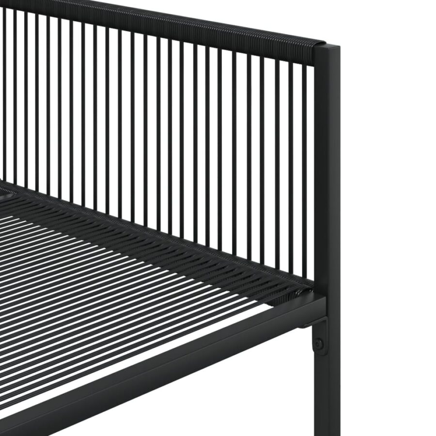 9-delige Tuinset poly rattan zwart - Afbeelding 8
