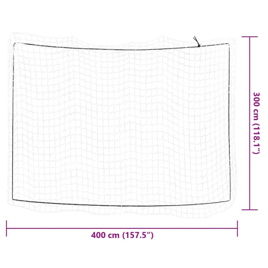 Aanhangwagennet elastisch touw 4x3 m polypropeen wit - Afbeelding 6