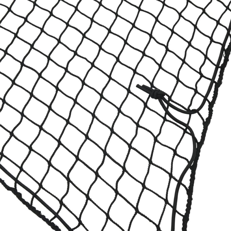 Aanhangwagennet elastisch touw 3x1,65 m polypropeen zwart - Afbeelding 3