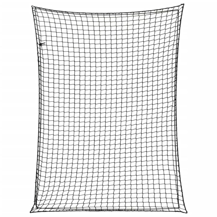 Aanhangwagennet elastisch touw 4x3 m polypropeen zwart