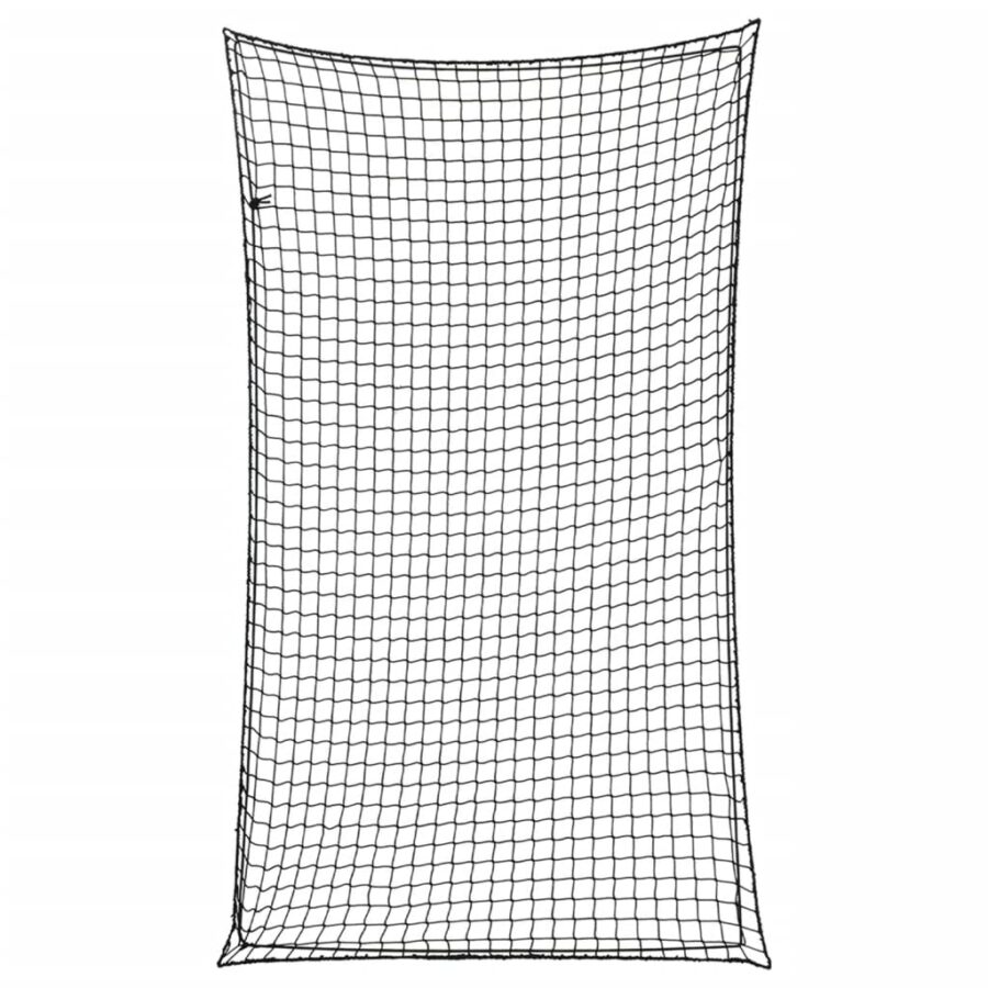 Aanhangwagennet elastisch touw 6x3,5 m polypropeen zwart
