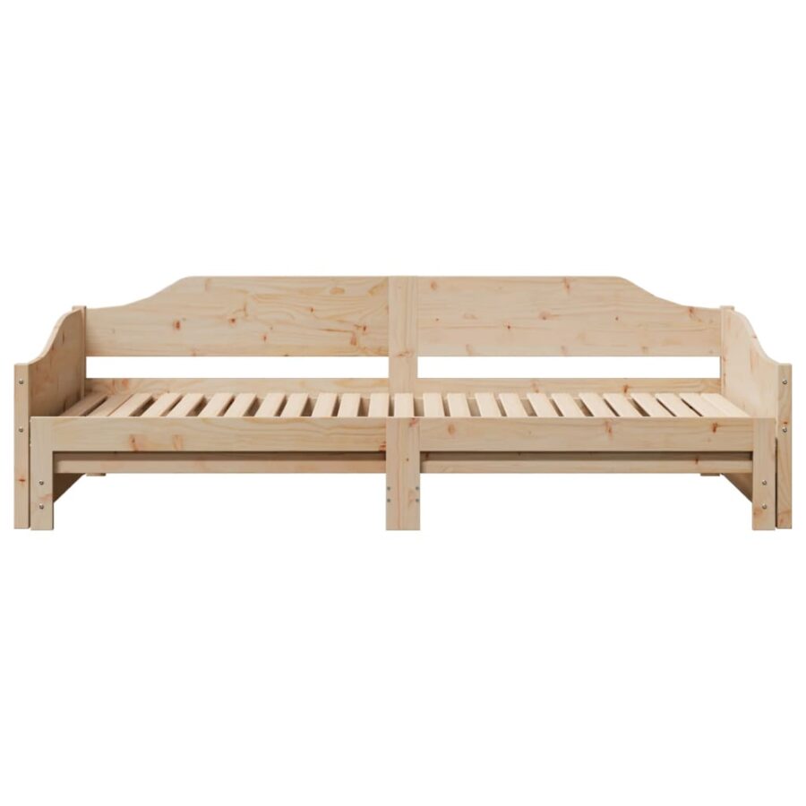 Slaapbank met onderschuifbed 90x200 cm massief grenenhout - Afbeelding 6