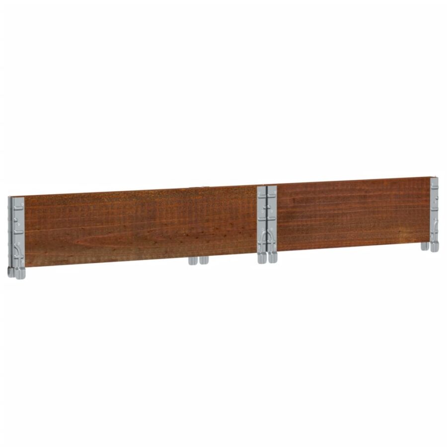 Palletopzetrand 80x60 cm massief grenenhout bruin - Afbeelding 6