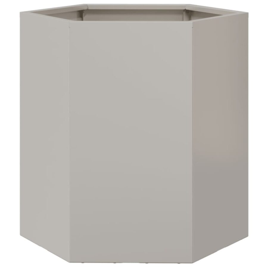 Plantenbakken 2 st zeshoek 46x40x45 cm roestvrijstaal - Afbeelding 9