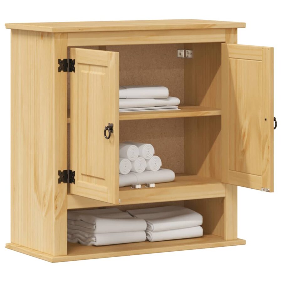 Badkamerwandkast Corona 70x33x71,5 cm massief grenenhout - Afbeelding 3